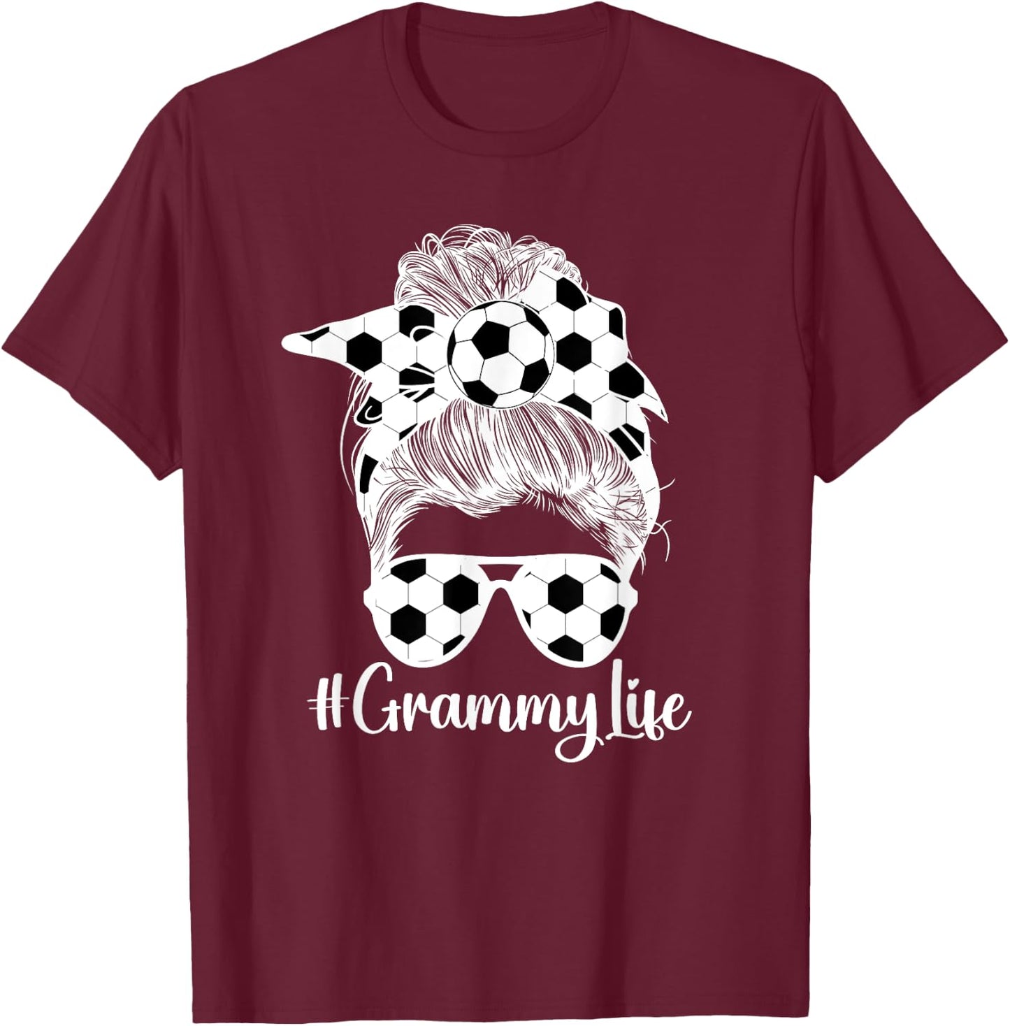 Grammy Life Soccer Grammy Of A Soccer Player Grammy T-Shirt - T-Shirt | Maroon