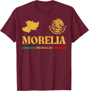 Morelia Emblem, Morelia Michoacan, Morelia T-Shirt - T-Shirt | Maroon