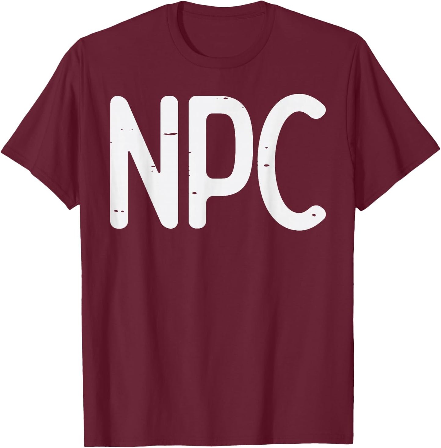RPG Gamer NPC Funny Non Player Character Men Boys T-Shirt - T-Shirt | Maroon