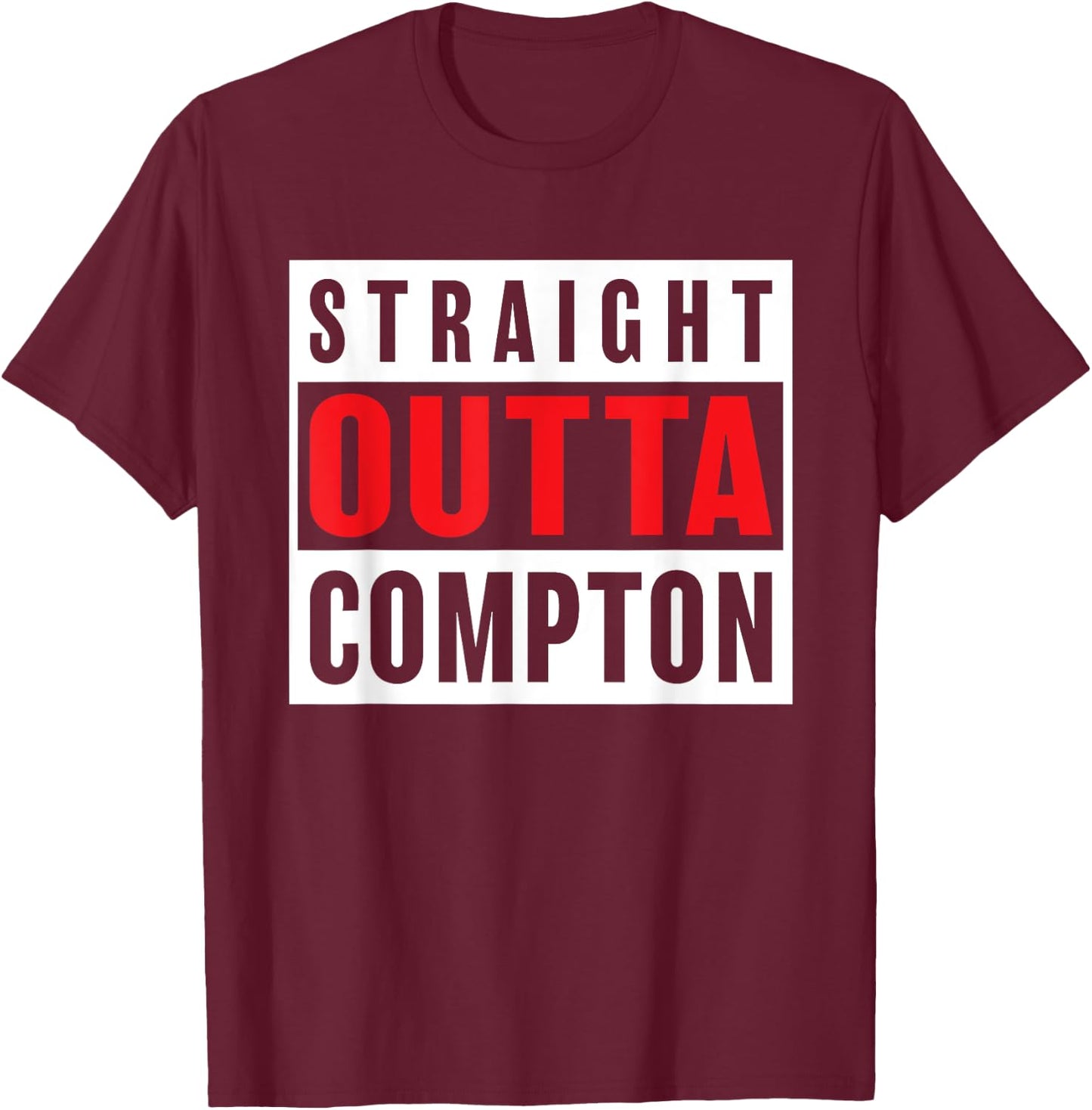 Straight Out Of Compton T-Shirt - T-Shirt | Maroon