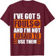 I’ve Got 5 Fouls And I’m Not Afraid To Use Them Basketball T-Shirt - T-Shirt | Maroon