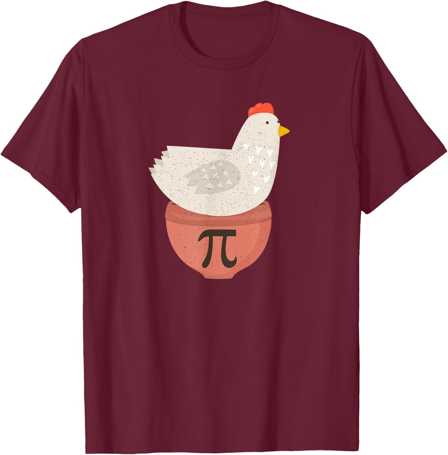 Happy Pi Day Funny Chicken Pot Pie 3.14 Science Math Teacher T-Shirt - T-Shirt | Maroon
