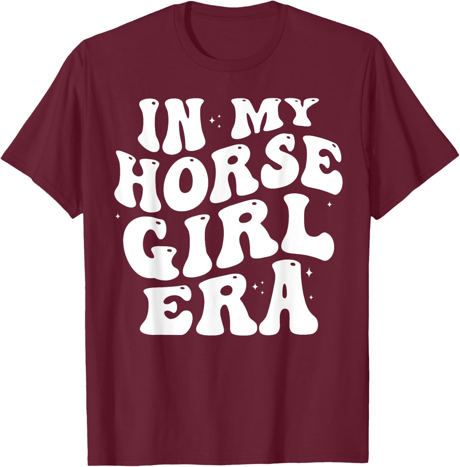 In my horse girl era Equestrian Horseback Riding girls retro T-Shirt - T-Shirt | Maroon