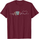 Love Accordion women Shirt Accordion Lovers kids and girls T-Shirt - T-Shirt | Maroon
