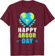 Happy Arbor Day Shirts Earth Crisis Environmental Activism T-Shirt - T-Shirt | Maroon