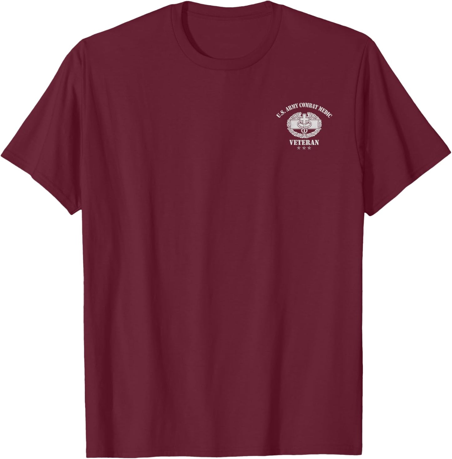 U.S Army Combat Medic Veteran Medical Military T-Shirt - T-Shirt | Maroon