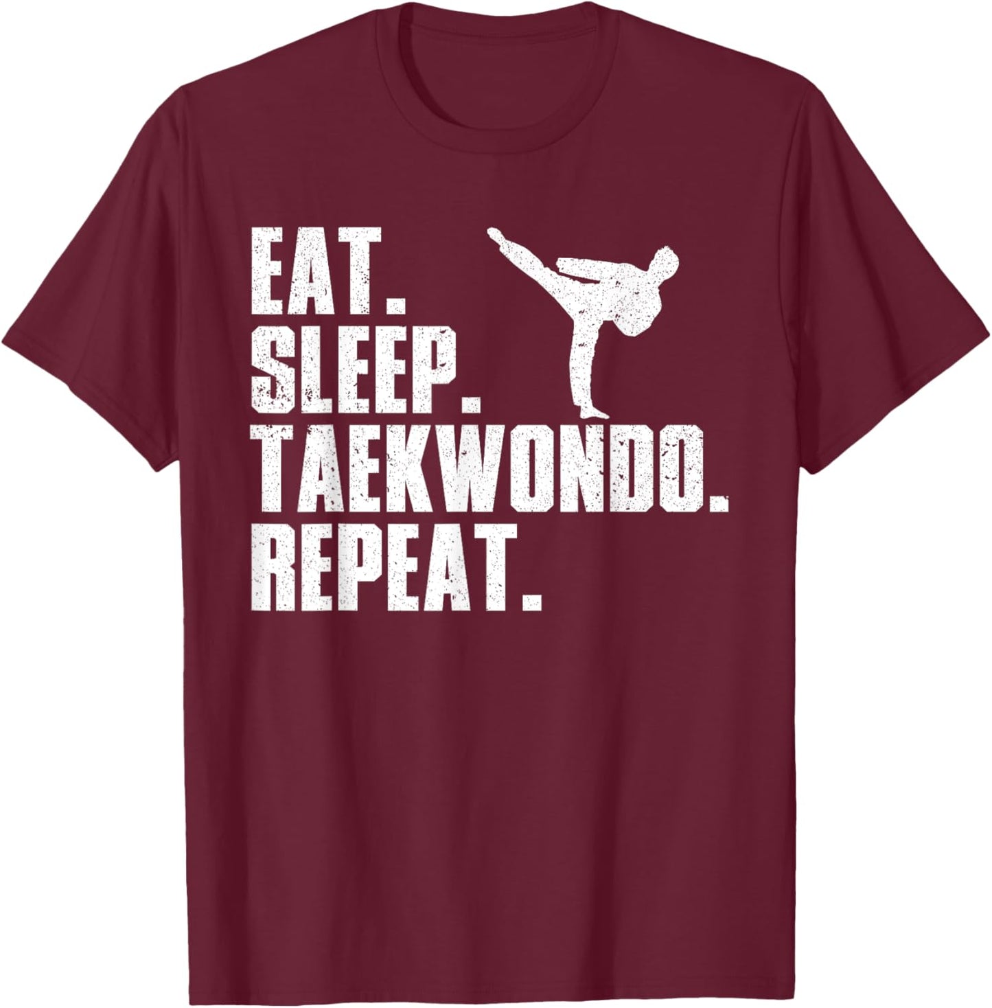 Funny Taekwondo Design For Boys Girls Tae Kwon Do Fighters T-Shirt - T-Shirt | Maroon