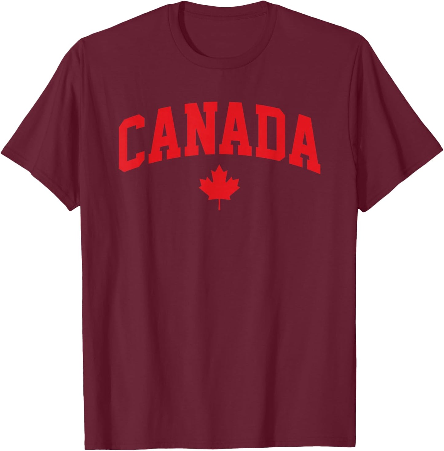 Canada Day Maple Leaf Canadian Flag Great White North T-Shirt - T-Shirt | Maroon