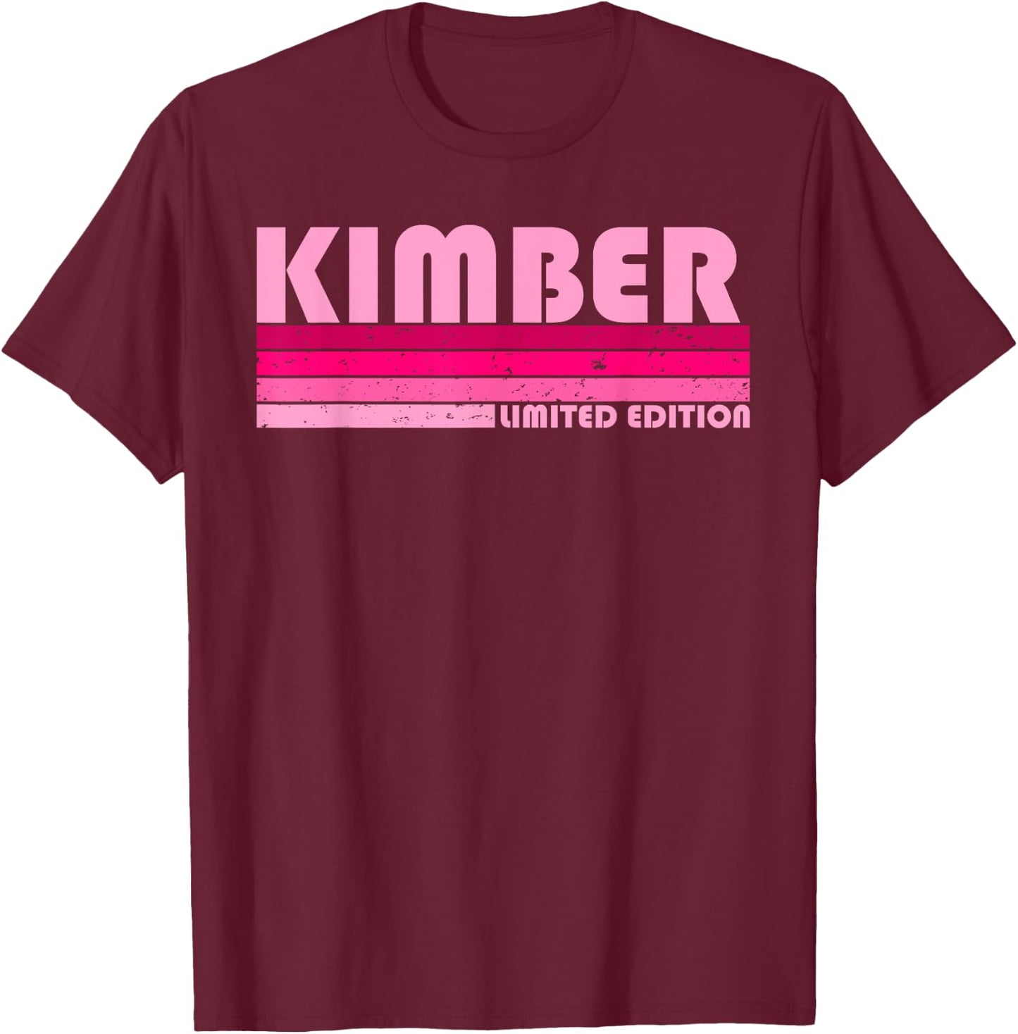 KIMBER Name Personalized Retro Vintage 80s 90s Birthday T-Shirt - T-Shirt | Maroon