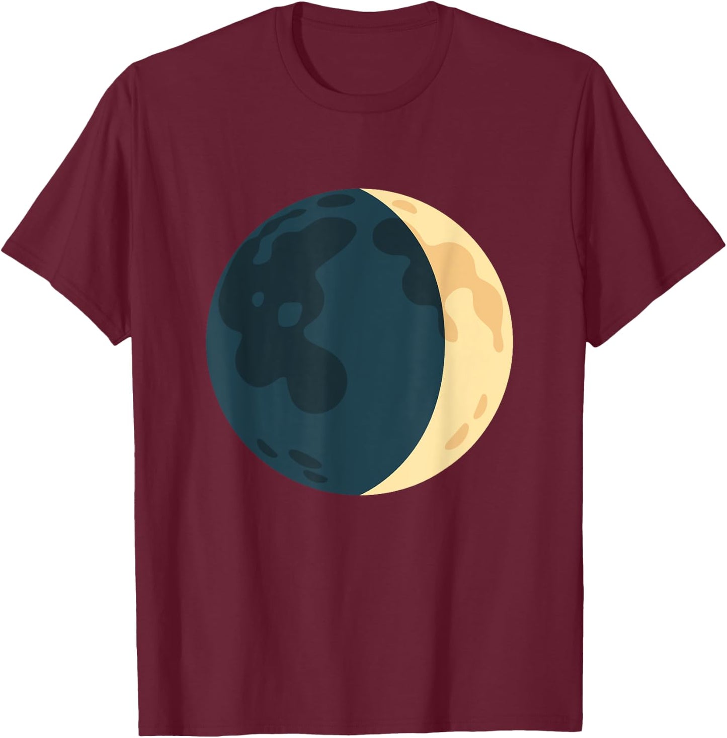 Waxing Crescent Moon Symbol Costume T-Shirt - T-Shirt | Maroon