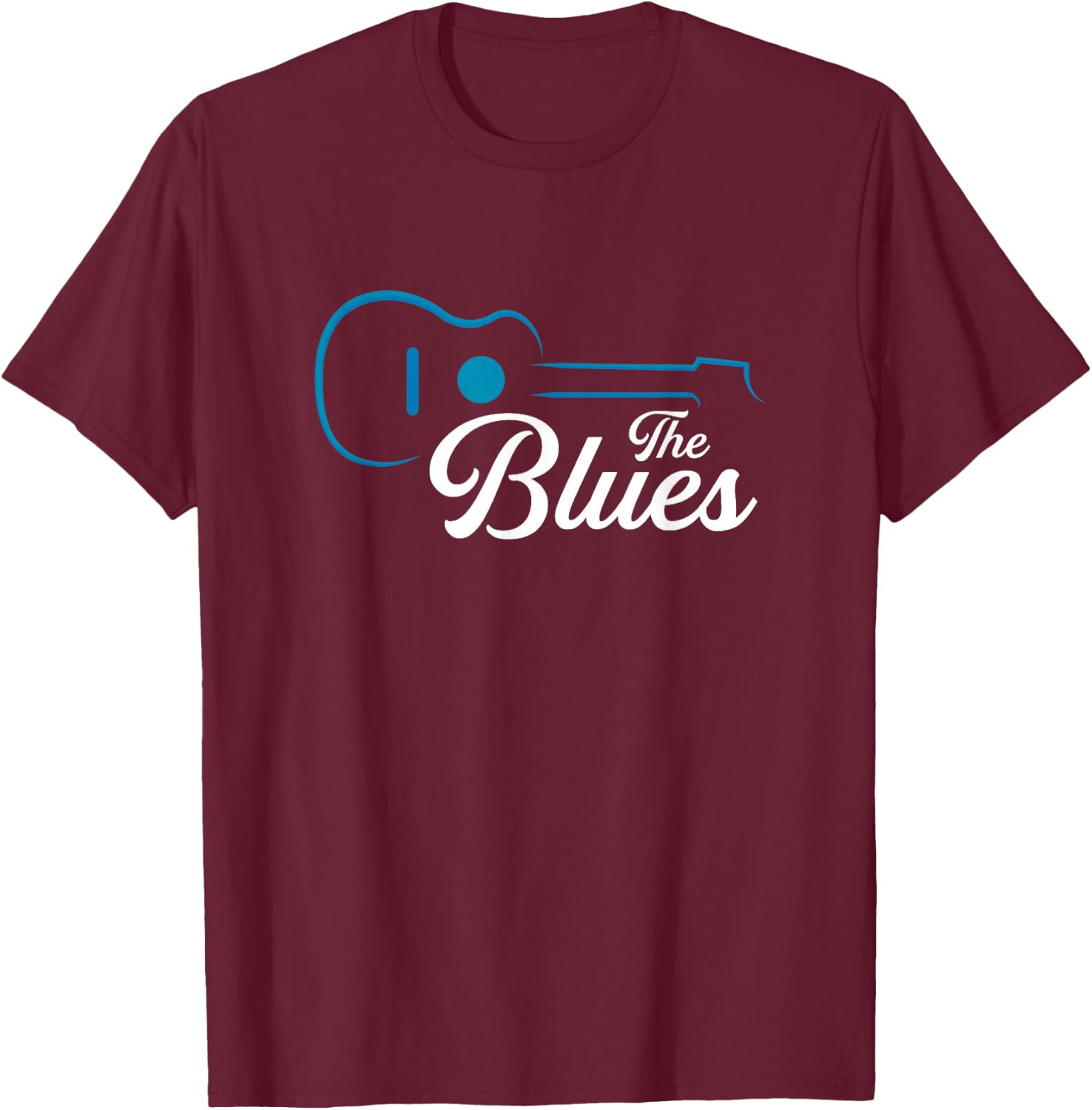 The Blues | American Folk Music | Guitar Musician T-Shirt - T-Shirt | Maroon