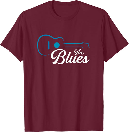 The Blues | American Folk Music | Guitar Musician T-Shirt - T-Shirt | Maroon