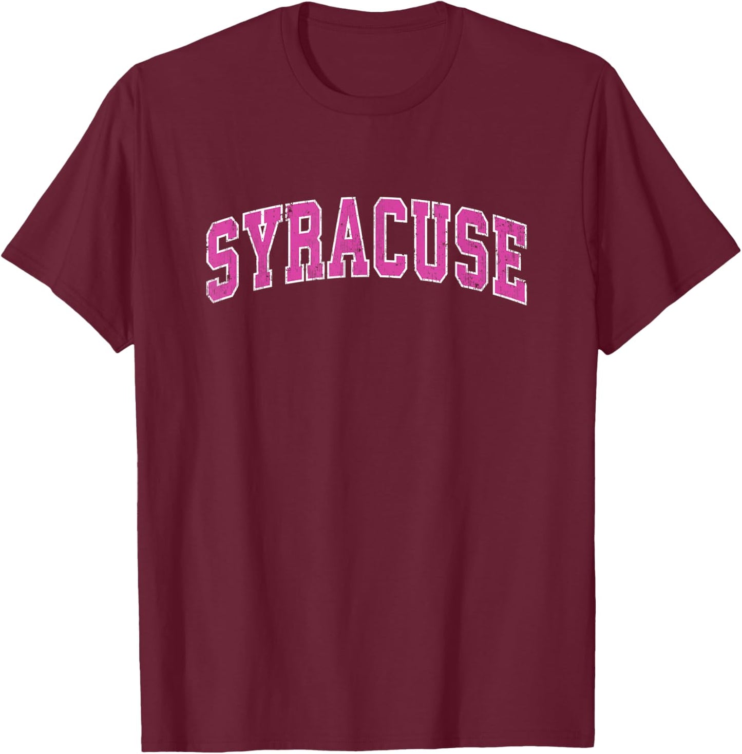 Syracuse Utah UT Vintage Sports Design Pink Design T-Shirt - T-Shirt | Maroon