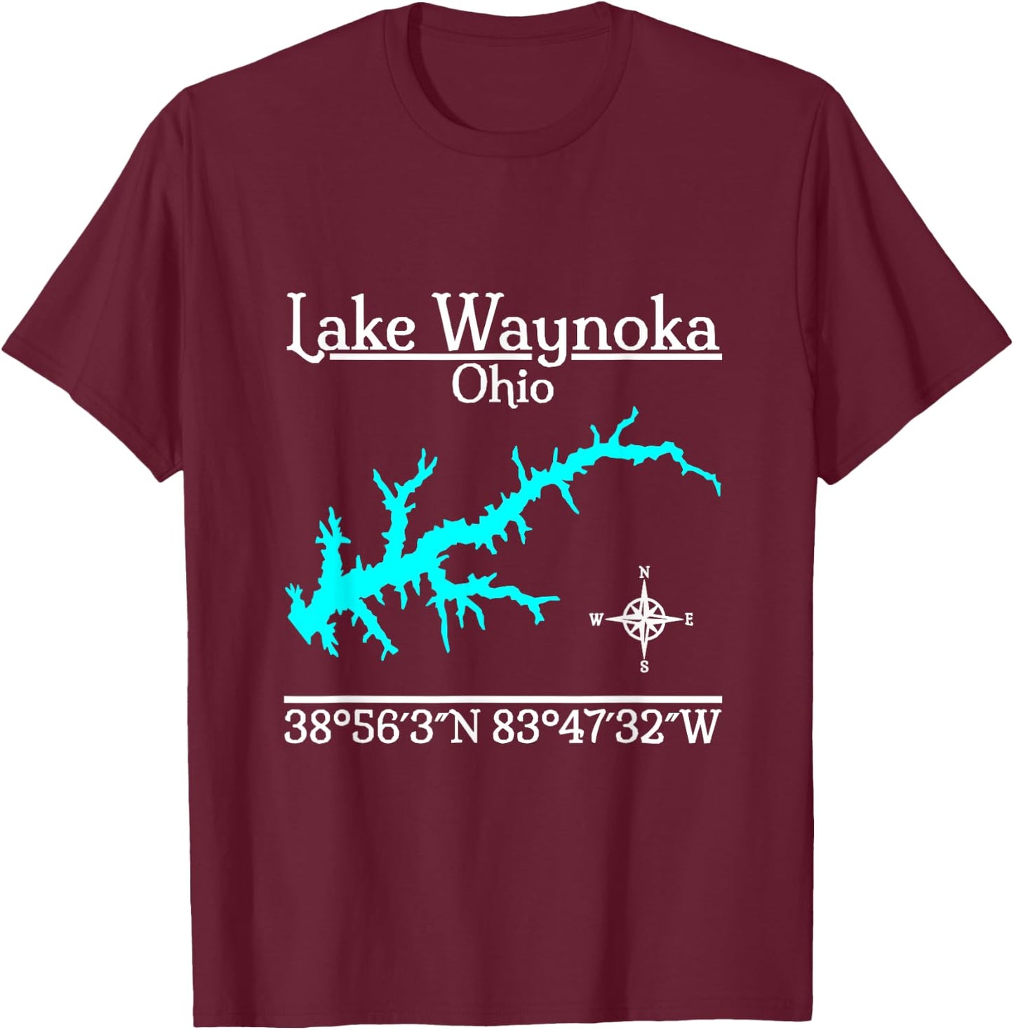 Lake Waynoka, Ohio T-Shirt - T-Shirt | Maroon