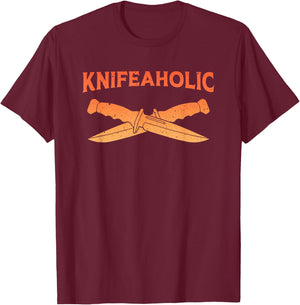 Knife Collecting Art Women Pocket Knives Blacksmith T-Shirt - T-Shirt | Maroon