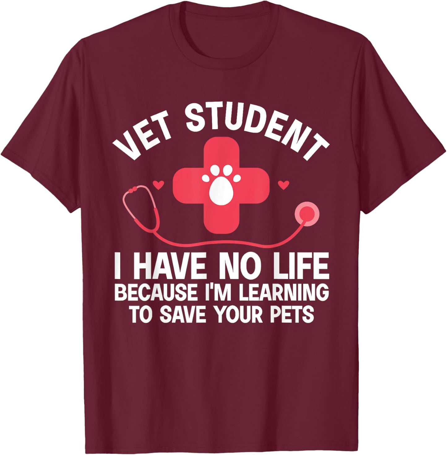 Cool Veterinarian Student Art Women Veterinary Vet T-Shirt - T-Shirt | Maroon