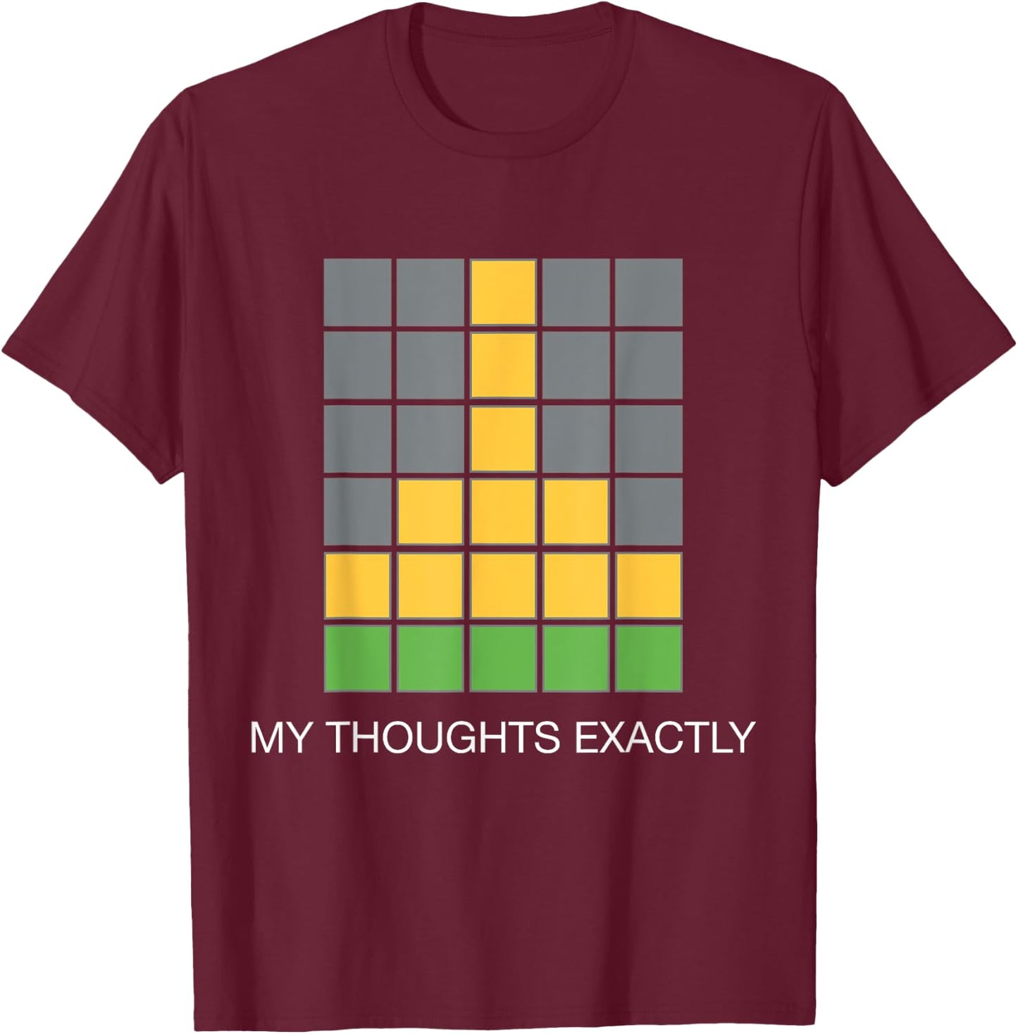 Funny Wordle Middle Finger, 6/6 Winner, online word game T-Shirt - T-Shirt | Maroon