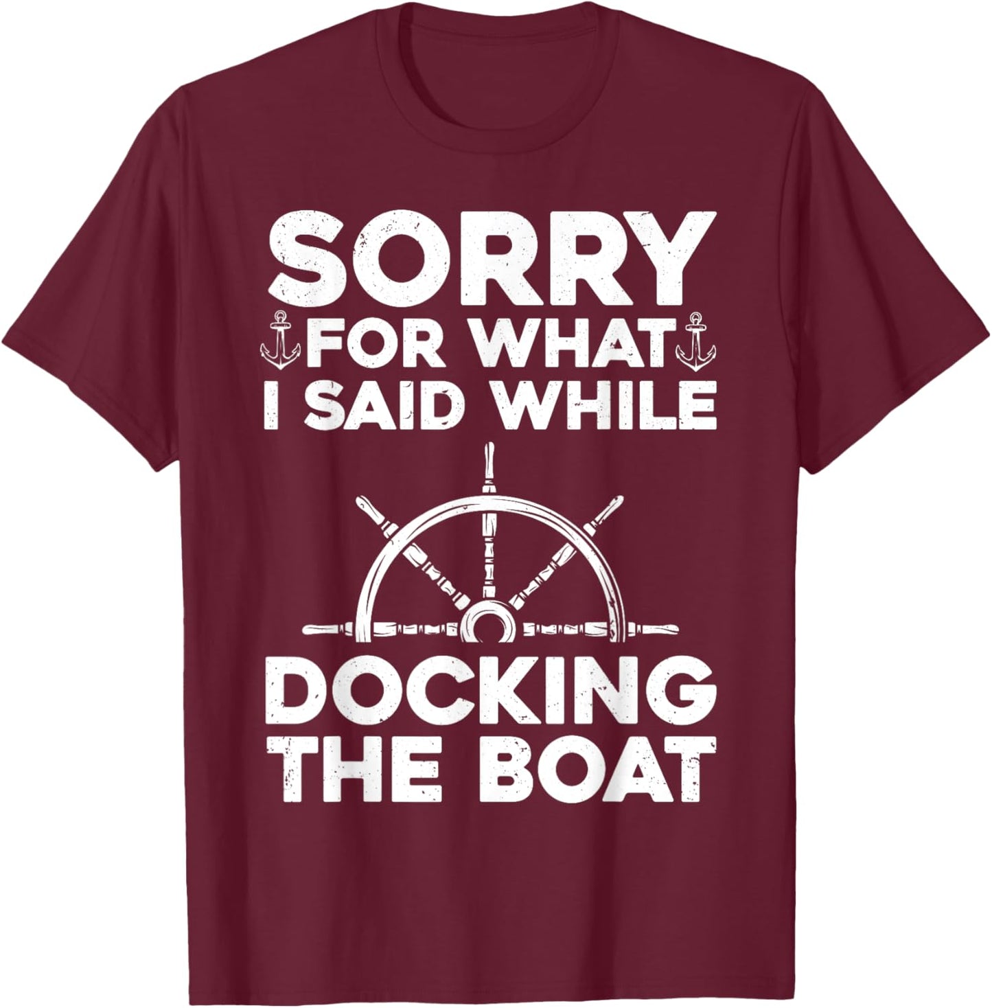 Funny Boating Women Docking The Boat Captain Boater T-Shirt - T-Shirt | Maroon