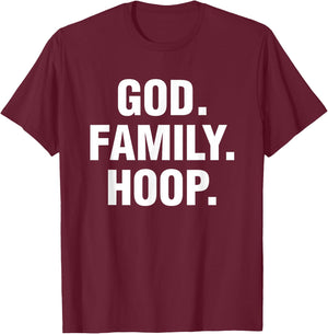 God Family Hoop Gift , Women, Adult, Girls, Boys T-Shirt - T-Shirt | Maroon