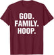 God Family Hoop Gift , Women, Adult, Girls, Boys T-Shirt - T-Shirt | Maroon