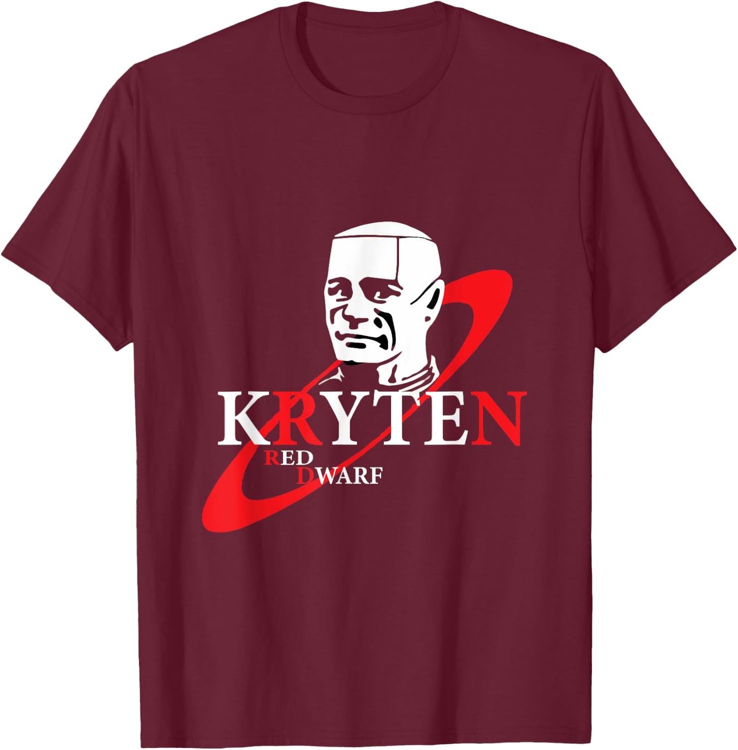 Kryten Red Dwarf T-Shirt - T-Shirt | Maroon