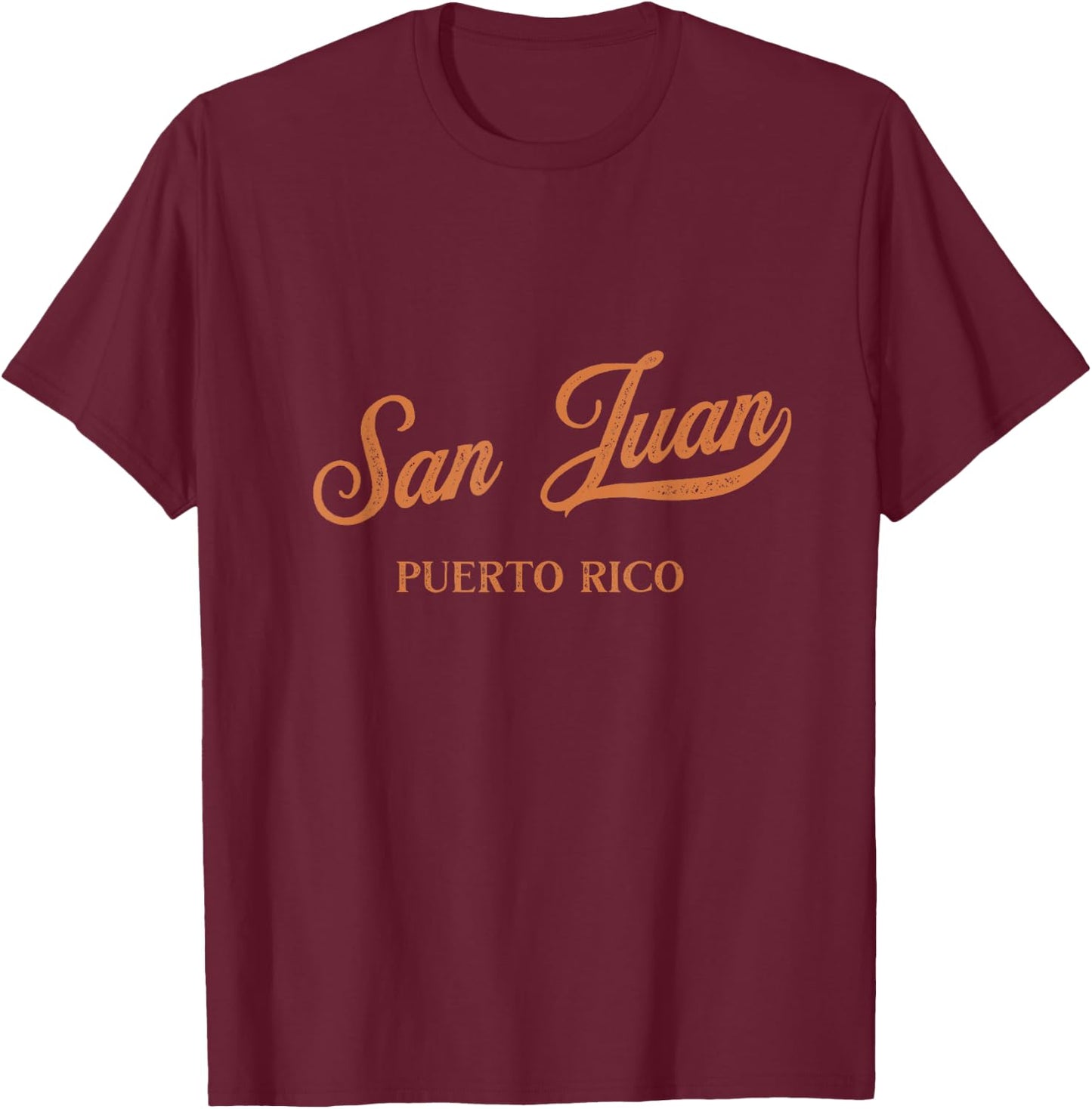 Retro Puerto Rico City - Vintage San Juan T-Shirt - T-Shirt | Maroon