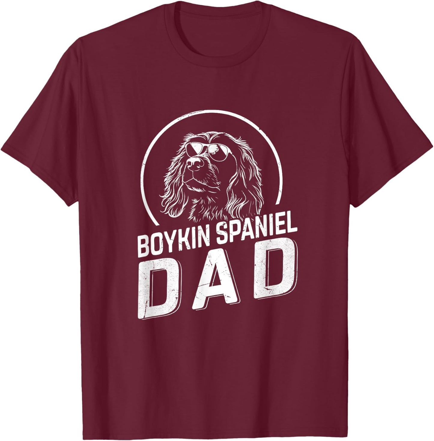 Boykin Spaniel Dad Dog Owner Gifts Men Dog Dad Father's Day T-Shirt - T-Shirt | Maroon
