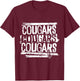 Cougars Teacher Student School Sports Fan Team Spirit Men Women Girls Kids T-Shirt - T-Shirt | Maroon