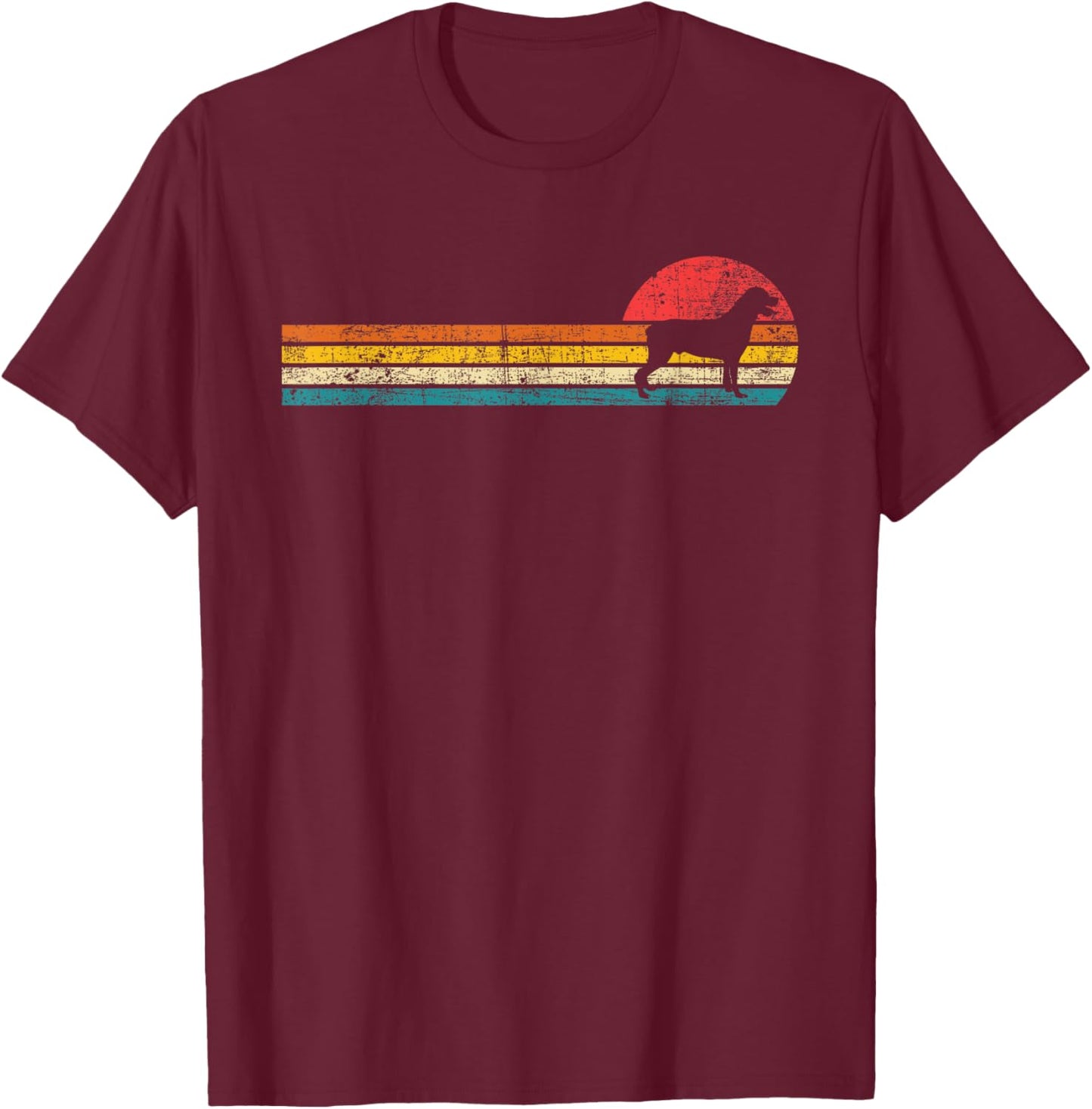 Retro Vintage Rottweiler - Dog Breeder Animal Lover Puppy T-Shirt - T-Shirt | Maroon