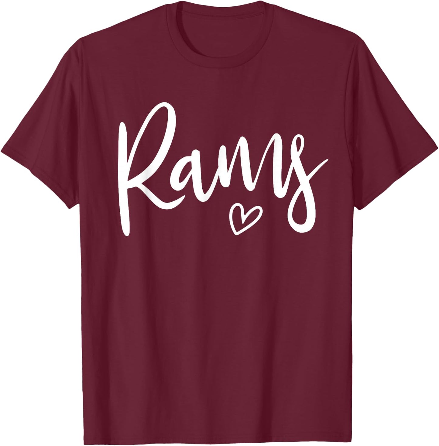 Rams Women's High School Sports Team T-Shirt - T-Shirt | Maroon