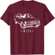 W124 Silhouette Car Oldtimer Classic T-Shirt - T-Shirt | Maroon