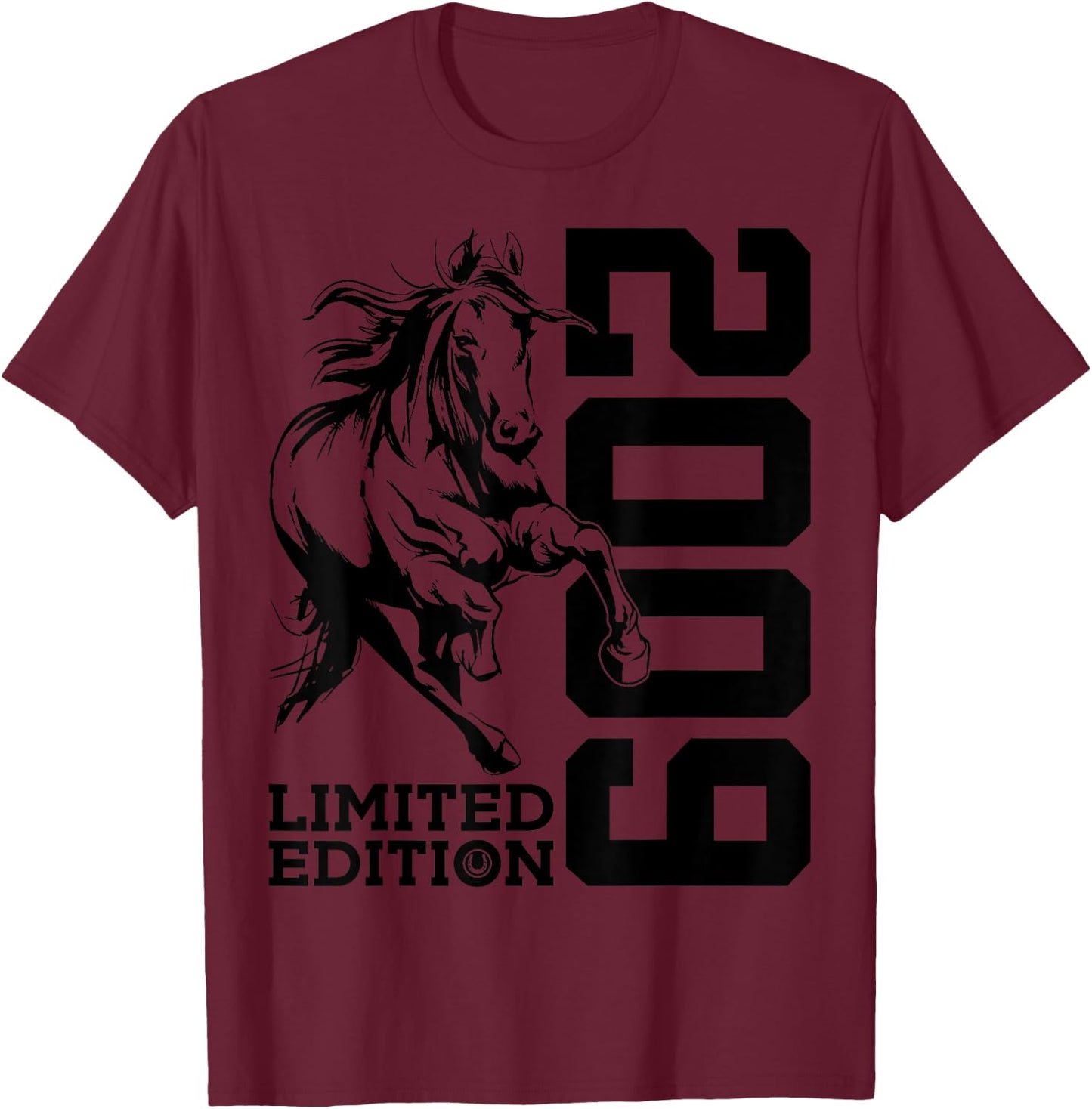Riding 16th Birthday Horse Limited Edition 2009 Rider T-Shirt - T-Shirt | Maroon