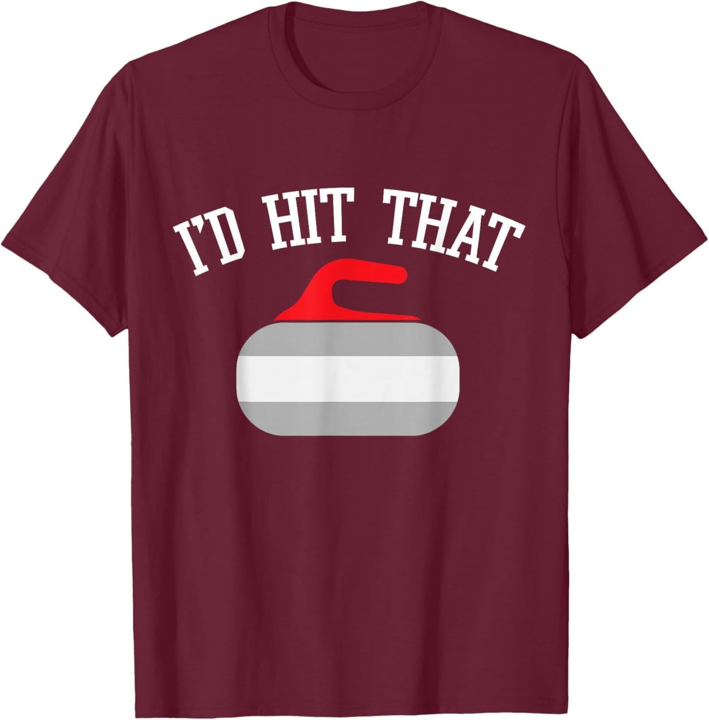 Funny Curler I Curling Stone I Curling Player T-Shirt - T-Shirt | Maroon