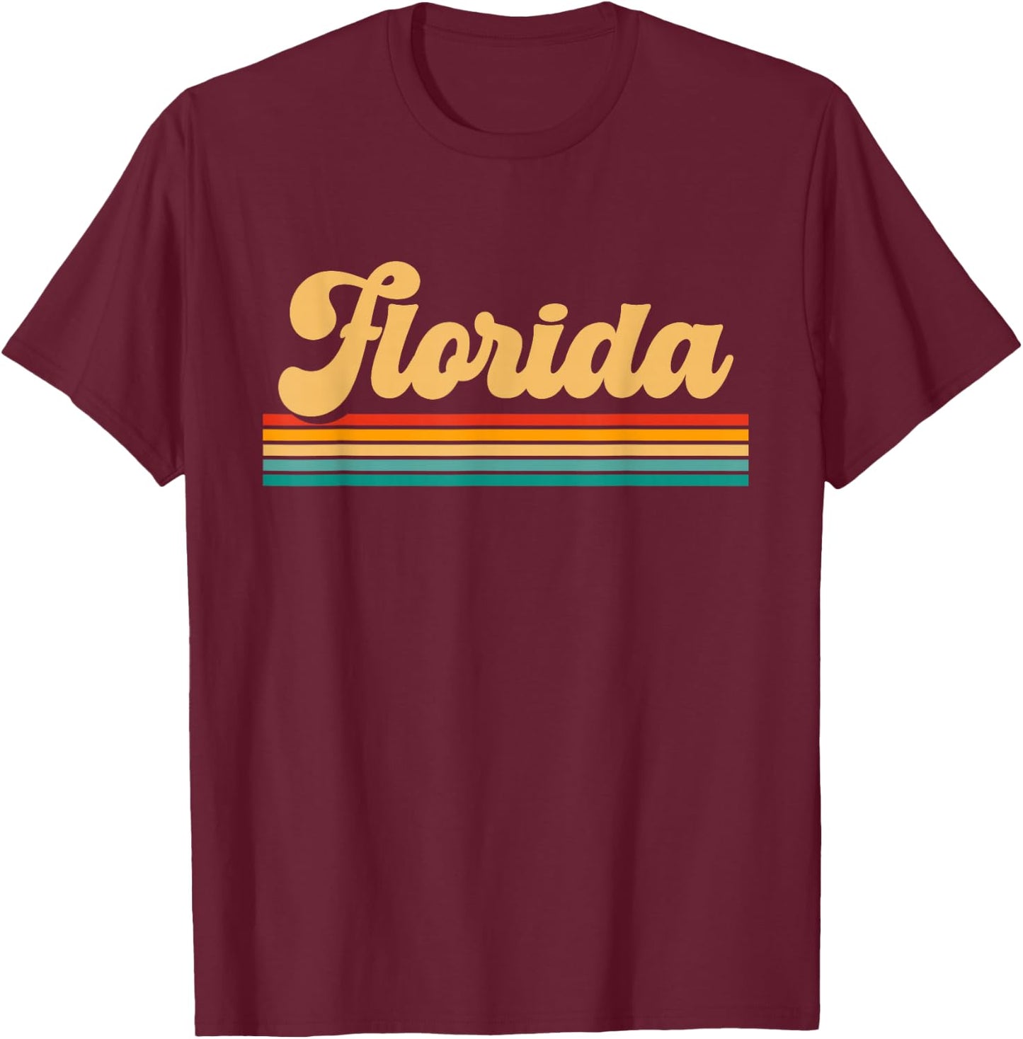 Retro State of Florida T-Shirt - T-Shirt | Maroon