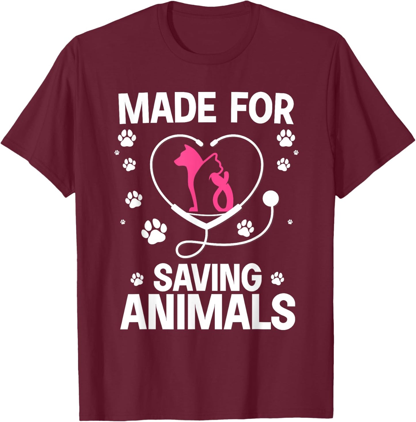 Cool Veterinarian Women Vet Assistant Technician T-Shirt - T-Shirt | Maroon