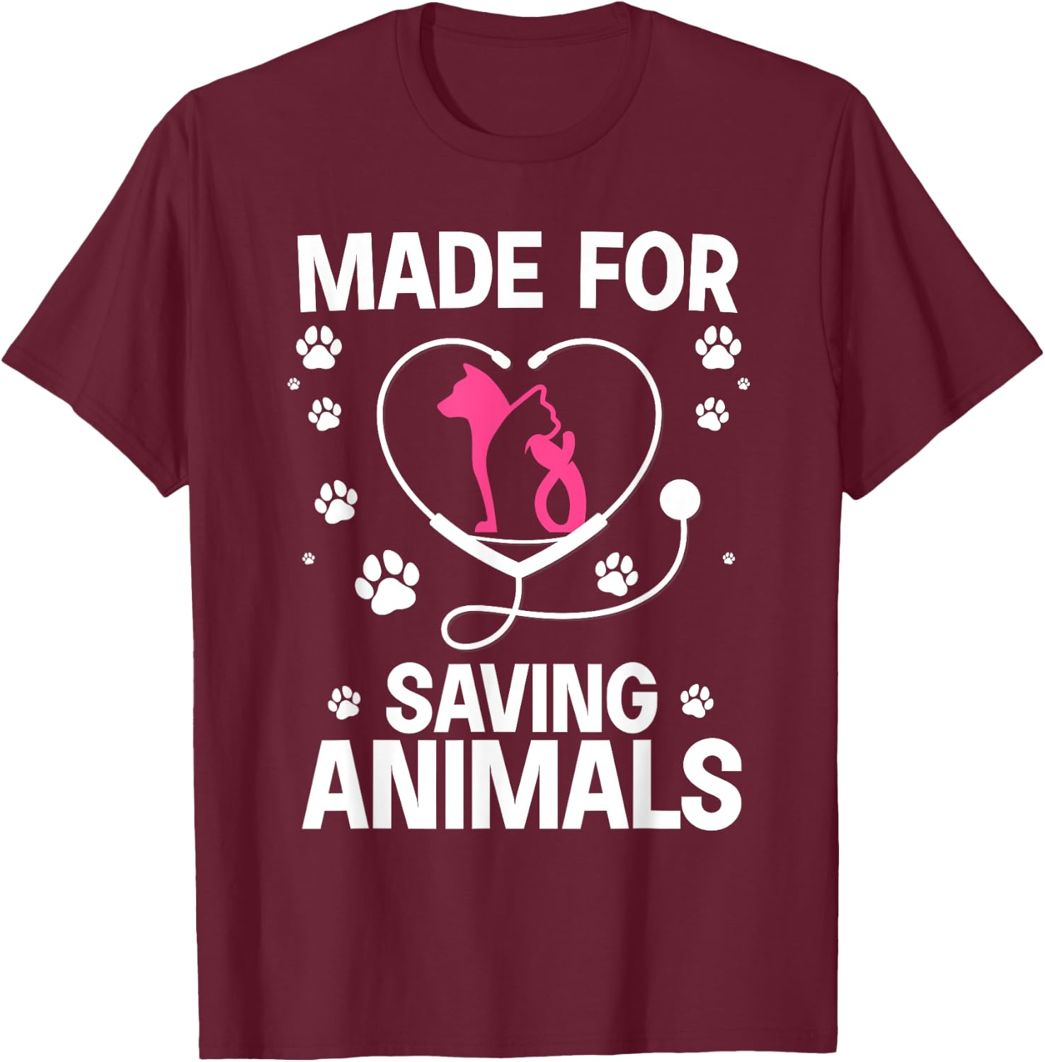 Cool Veterinarian Women Vet Assistant Technician T-Shirt - T-Shirt | Maroon