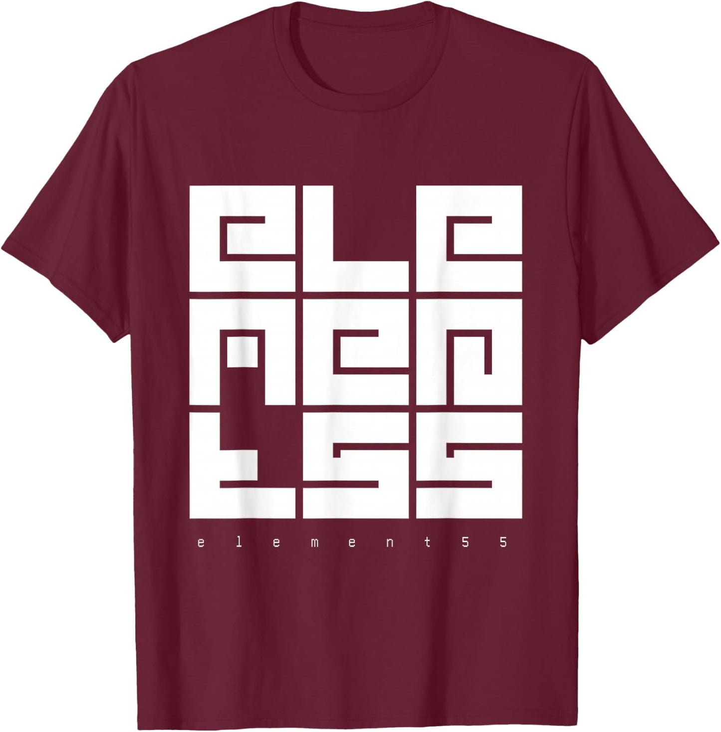 AMZN Element55 Block Logo T-Shirt - T-Shirt | Maroon