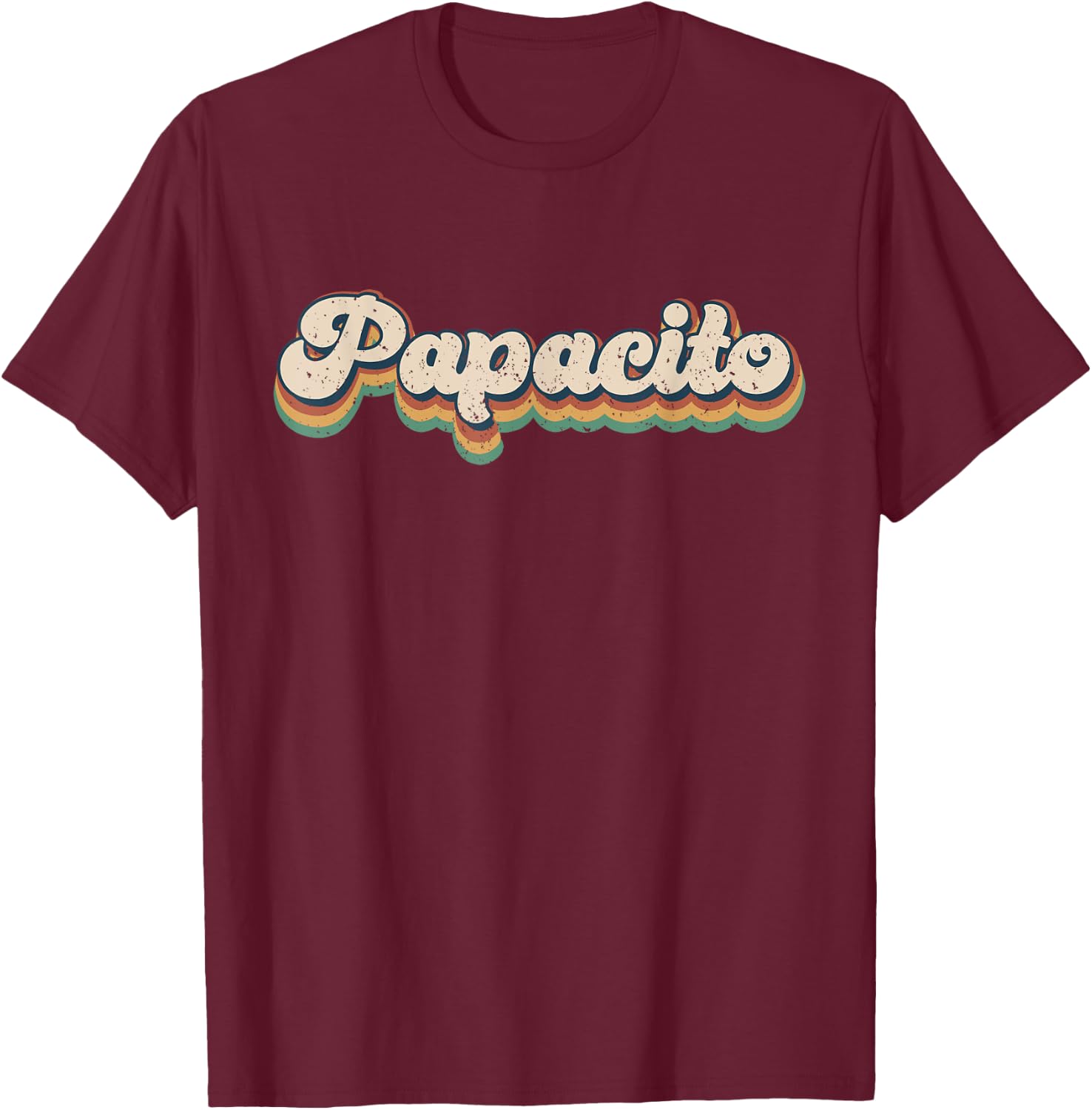 Papacito Retro Top Cute Vintage Dad T-Shirt - T-Shirt | Maroon
