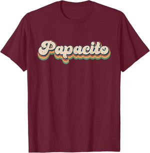 Papacito Retro Top Cute Vintage Dad T-Shirt - T-Shirt | Maroon