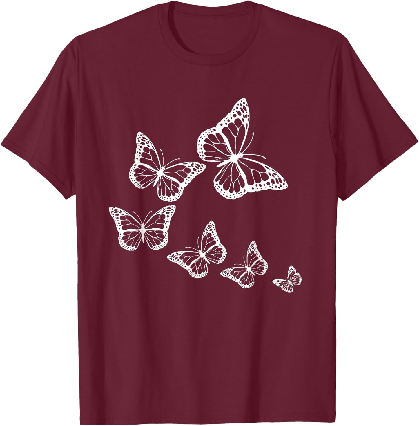 Butterfly Lovers Butterflies Earth Day T-Shirt - T-Shirt | Maroon