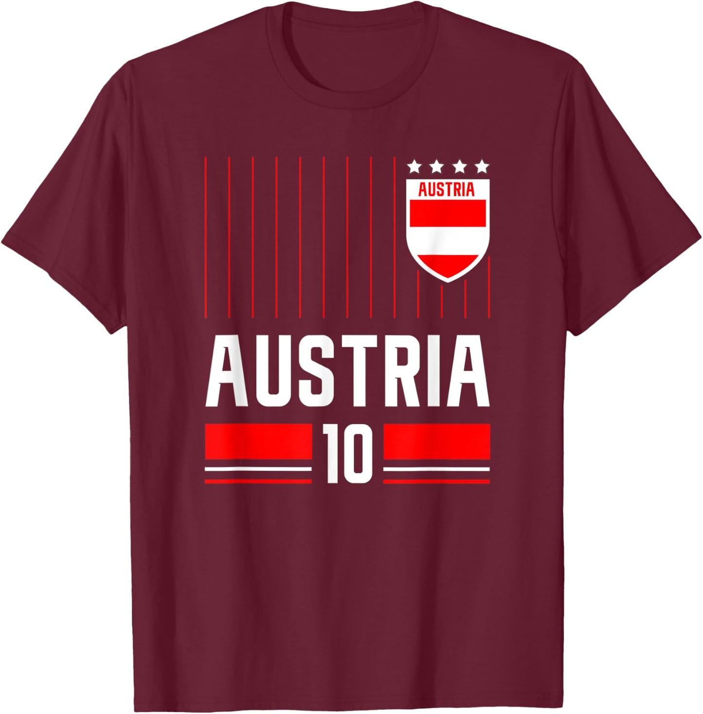 Austria Soccer Jersey 2020-2021 T-Shirt - T-Shirt | Maroon
