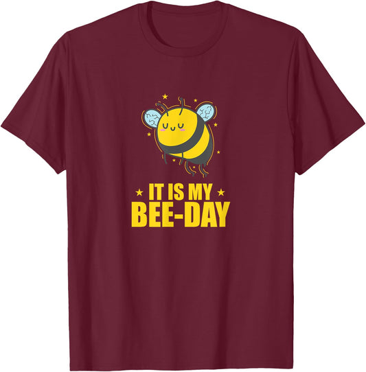 It is my Bee-Day Bees Animals Nature T-Shirt - T-Shirt | Maroon