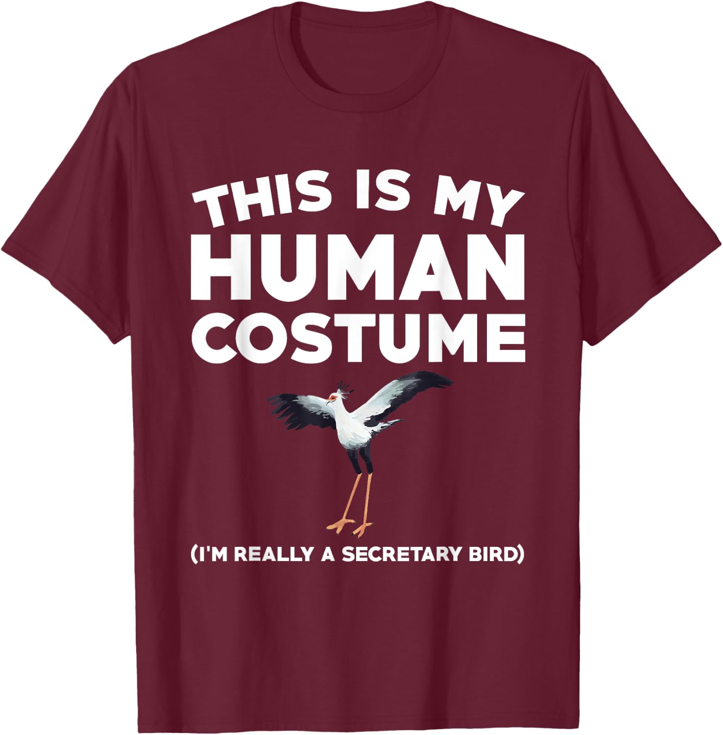 Funny Secretary Bird Watching Saying Birding Lover T-Shirt - T-Shirt | Maroon