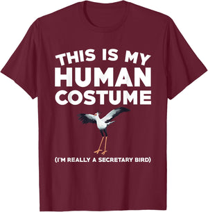 Funny Secretary Bird Watching Saying Birding Lover T-Shirt - T-Shirt | Maroon