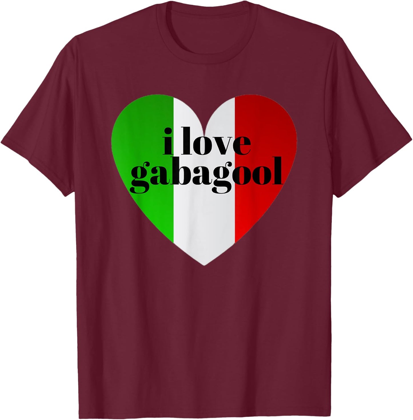 Funny I Love Gabagool Italian Flag Coldcut Humor Slang Men T-Shirt - T-Shirt | Maroon