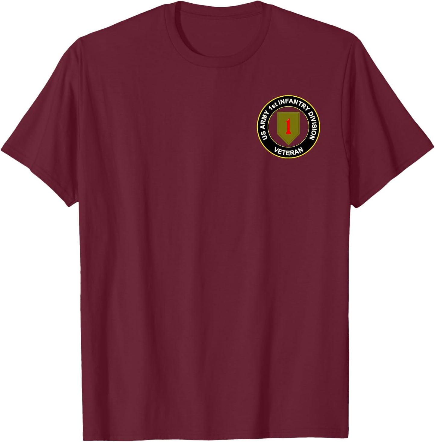 Veterans Day Shirt Big Red One 1st Infantry Division T-Shirt - T-Shirt | Maroon