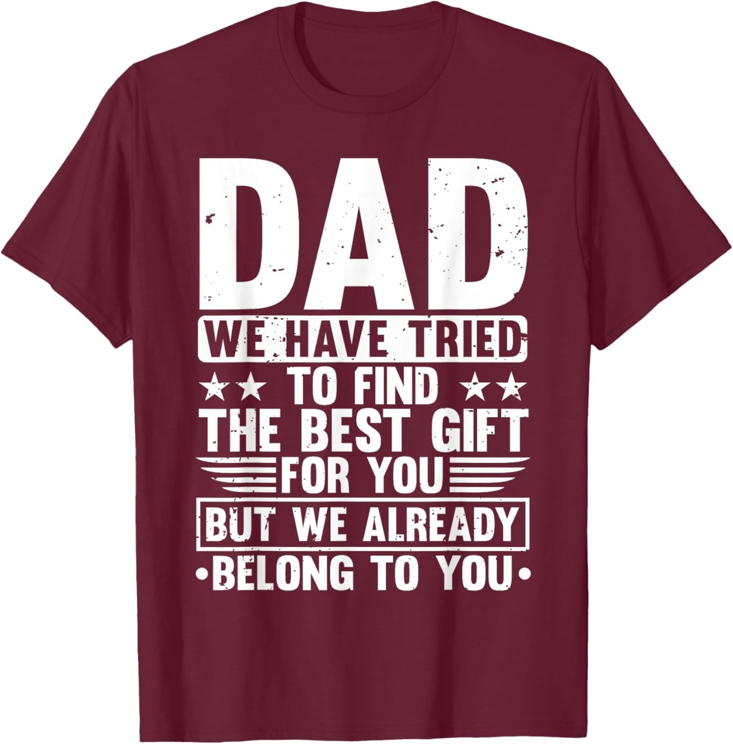 Cool Dad Art For Father Dad Stepfather From Son Daughter T-Shirt - T-Shirt | Maroon