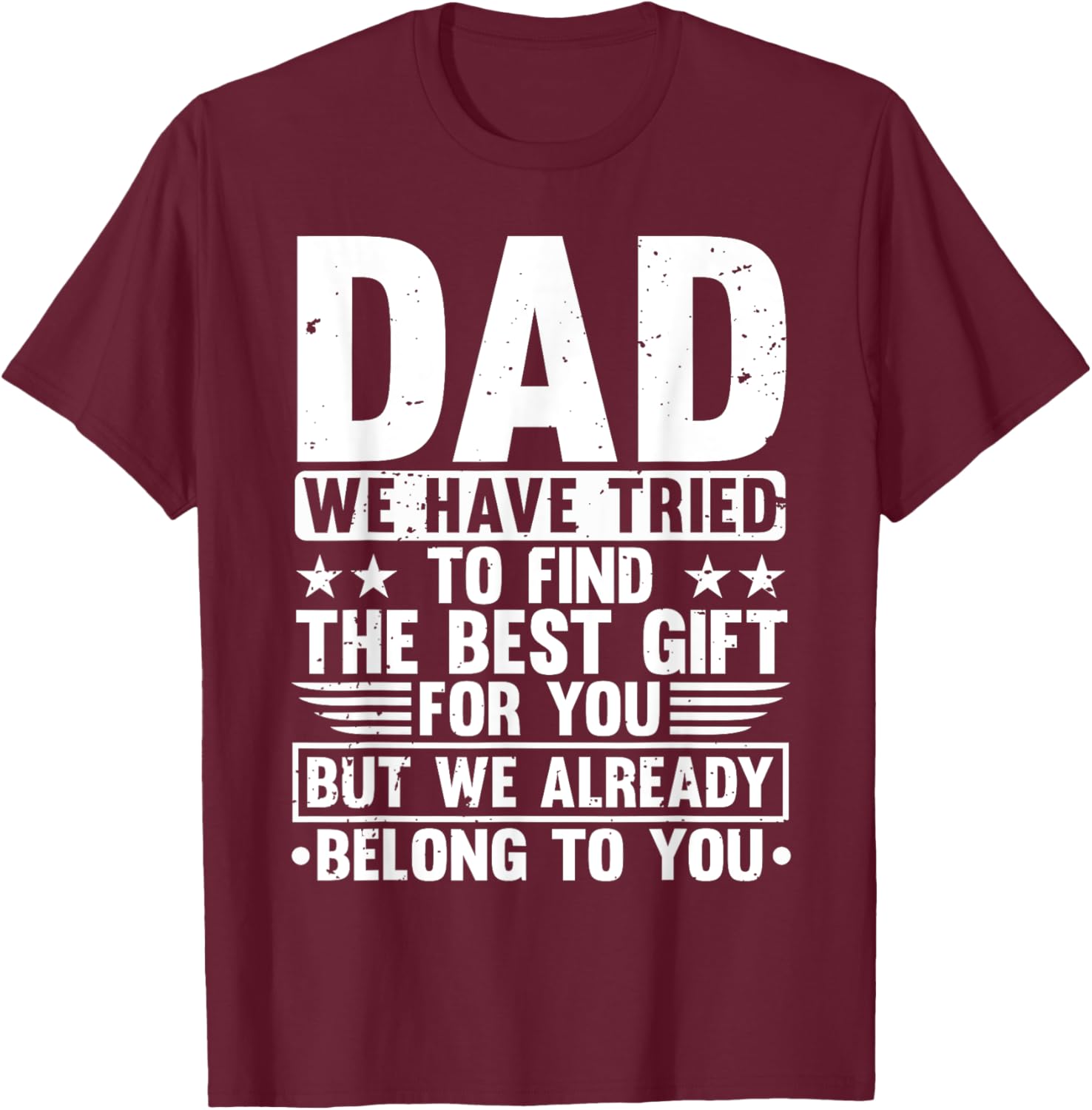 Cool Dad Art For Father Dad Stepfather From Son Daughter T-Shirt - T-Shirt | Maroon