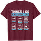 Things I Do In My Spare Time Rower Rowing Crew Boat T-Shirt - T-Shirt | Maroon
