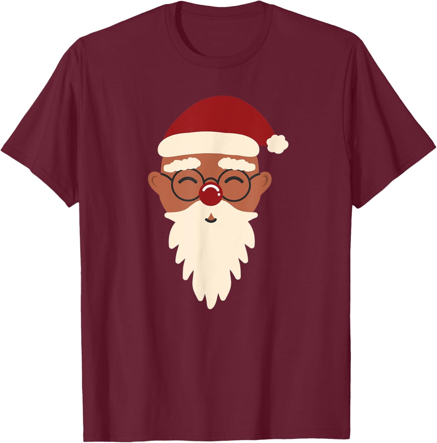 Indian Santa Claus Mr Mrs Couples Matching Christmas Pajamas T-Shirt - T-Shirt | Maroon